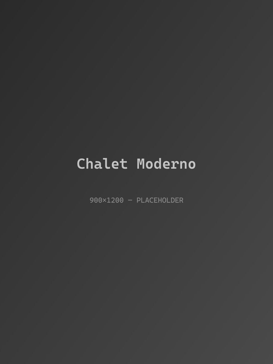 Chalet moderno alpino con vetro e legno scuro